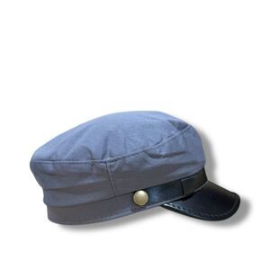 Gray Black Two Tone Captain Newsboy Cabbie Hat NWT